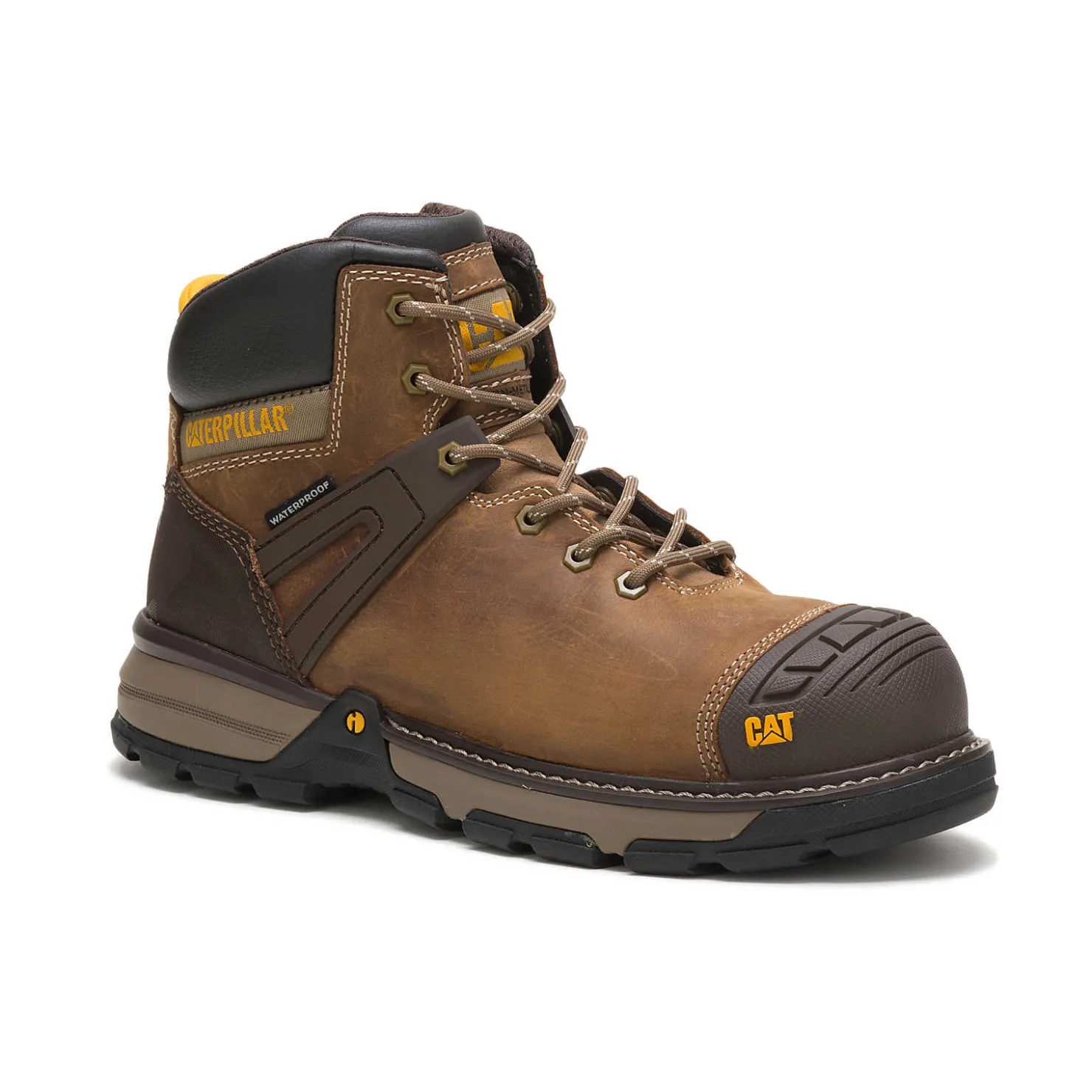 Cat Footwear Excavator Superlite Waterproof Carbon Composite Toe Work Boot^ Slip Resistant | Composite Toe