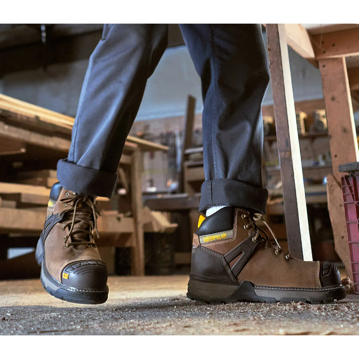 Cat Footwear Excavator Superlite Waterproof Carbon Composite Toe Work Boot^ Slip Resistant | Composite Toe